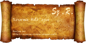 Szurma Rózsa névjegykártya